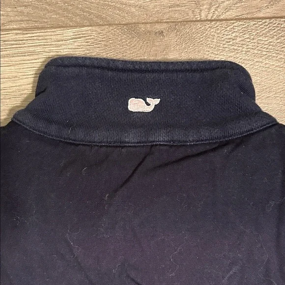 Kid's Navy Quarter-Zip Sweatshirt - Picture 5 of 6